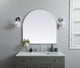 Metal Frame Arch Mirror 36X36 Inch, Silver