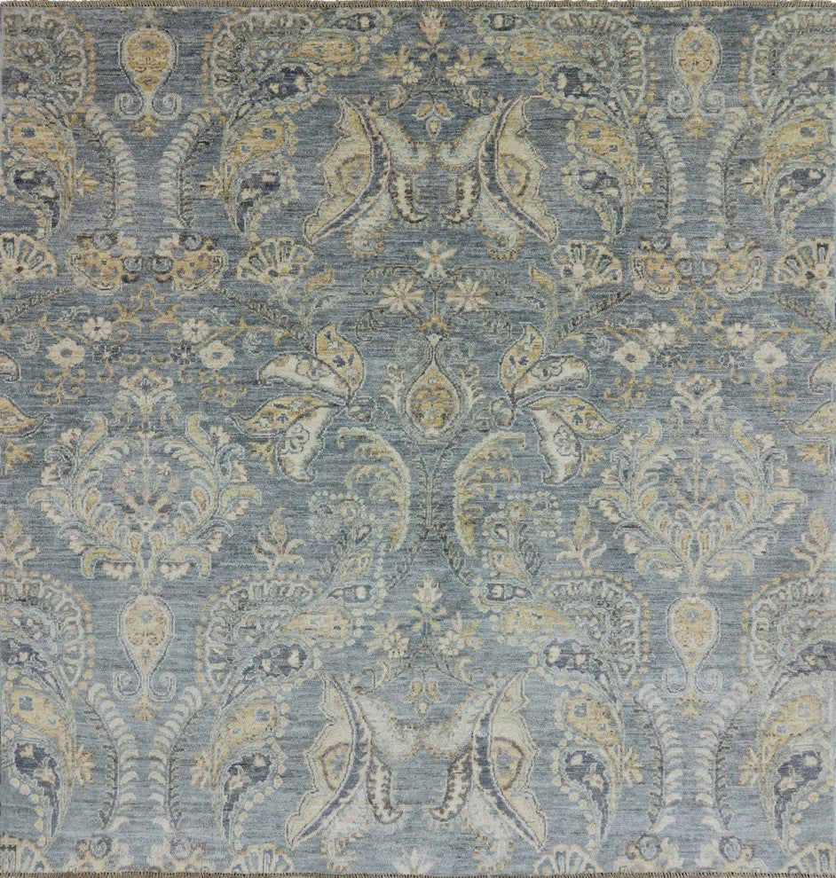 Suzani Design 6' Square Peshawar Quality Oriental Area Rug, W2562