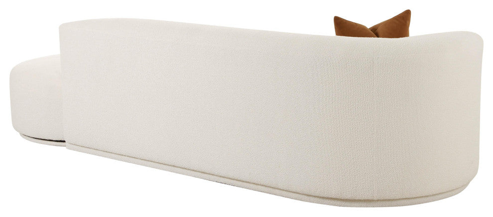 Fickle Cream Boucle 2-Piece Chaise Modular Left Arm Facing Sofa