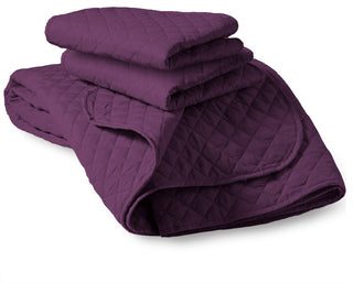 Bare Home Diamond Stitched Coverlet Set, Plum, Full/Queen