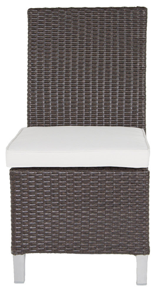 Signature Dining Chair With Sunbrella Cushion, Canvas Aruba