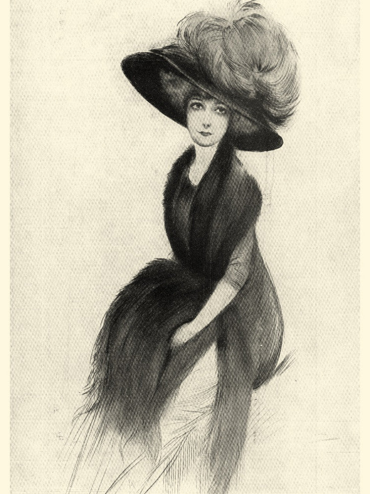 "Feather Hat II" Fine Art Giant Canvas Print, 54"x72"