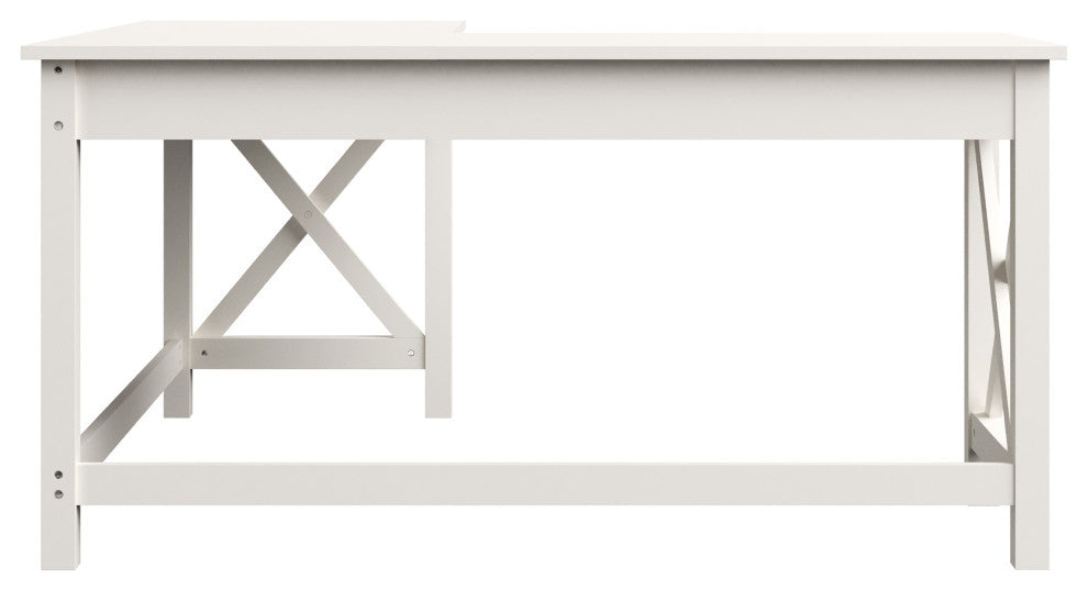Computer Desk L-Shaped, White