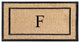 A1HC Rubber & Coir Large Outdoor Durable Monogrammed Doormat, 24"X39", Beige, F