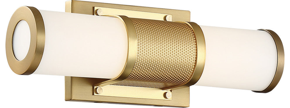 Nuvo Caper 1-Light LED Brushed Brass Wall Mount