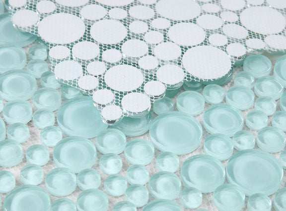 Circular Glass Tile Series for Floors Walls, Mint