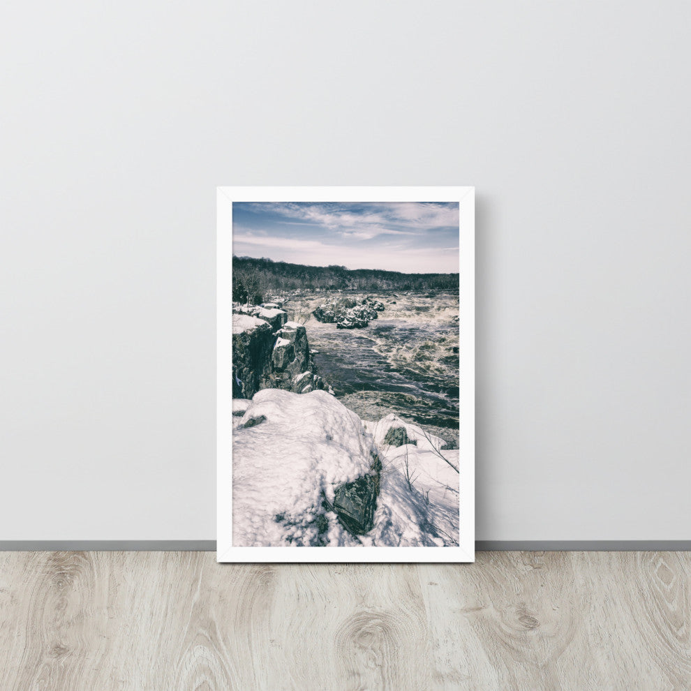 Great Falls Vintage Rural Landscape Framed Photo Paper Wall Art Prints, White, 12" X 18"