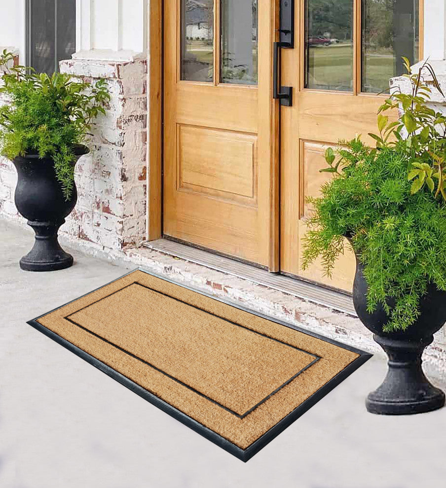 Natural Coir & Rubber Extra Large Doormat 30x60, Picture Frame