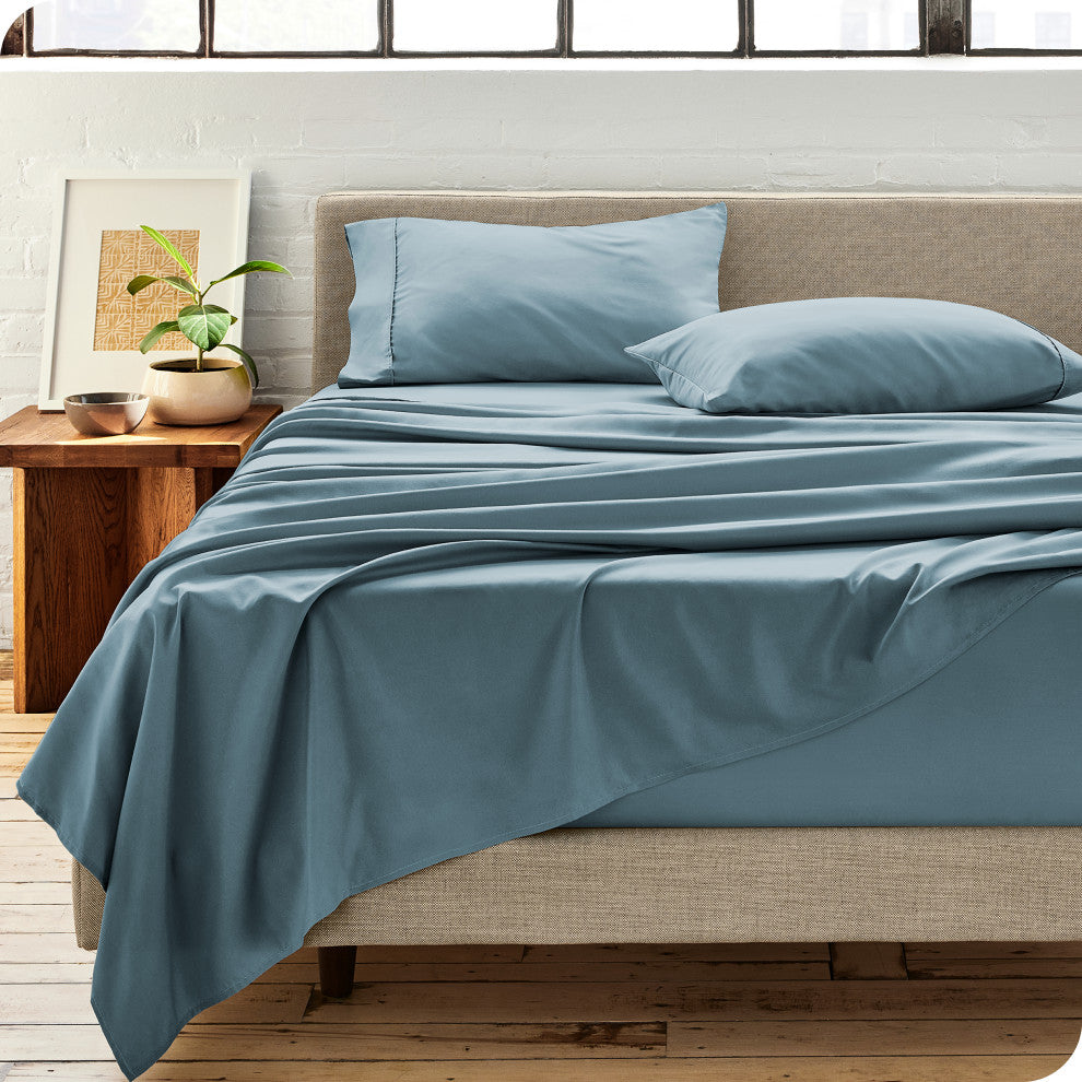 Bare Home Microfiber Pillowcases - Set of 2, Coronet Blue, Standard