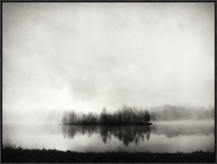 "Isle Of Silence" Framed Canvas Giclee by Franz Bogner, 41x31"