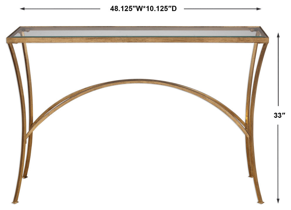 Uttermost Alayna 48 x 33" Gold Console Table