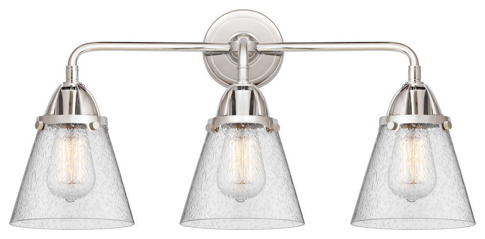 Small Cone Bath Vanity Light, Polished Chrome, Seedy, Seedy