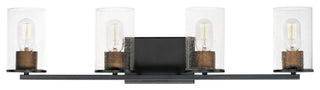Maxim 11844CD Sleek 4 Light 31"W Bathroom Vanity Light - Antique Brass / Black