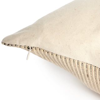 Handwoven Merido Pillow, Beige, 20"x20"