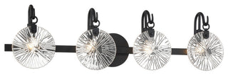 Addison 4-Light Bathroom Vanity Light, Matte Black