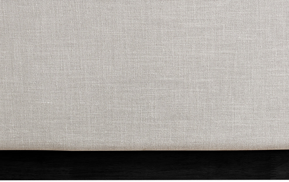 Flynn Linen Textured Fabric Full Bed, Beige, Twin