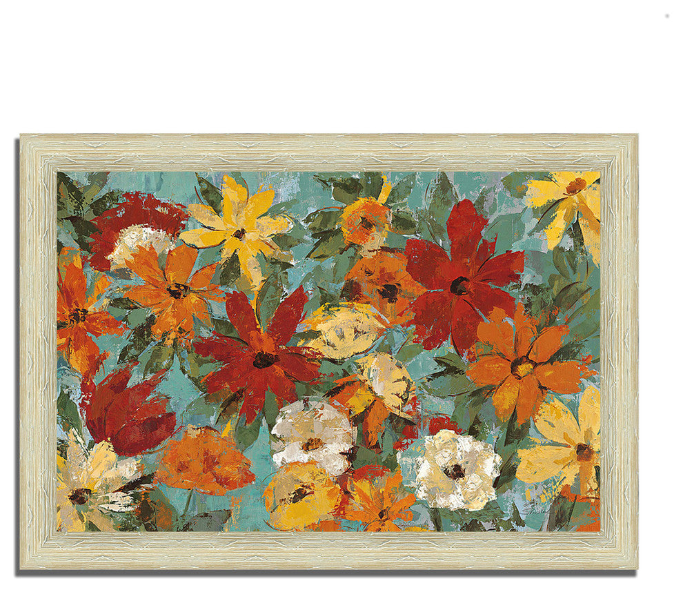 "Bright Expressive Garden" By Silvia Vassileva, Framed Painting Print