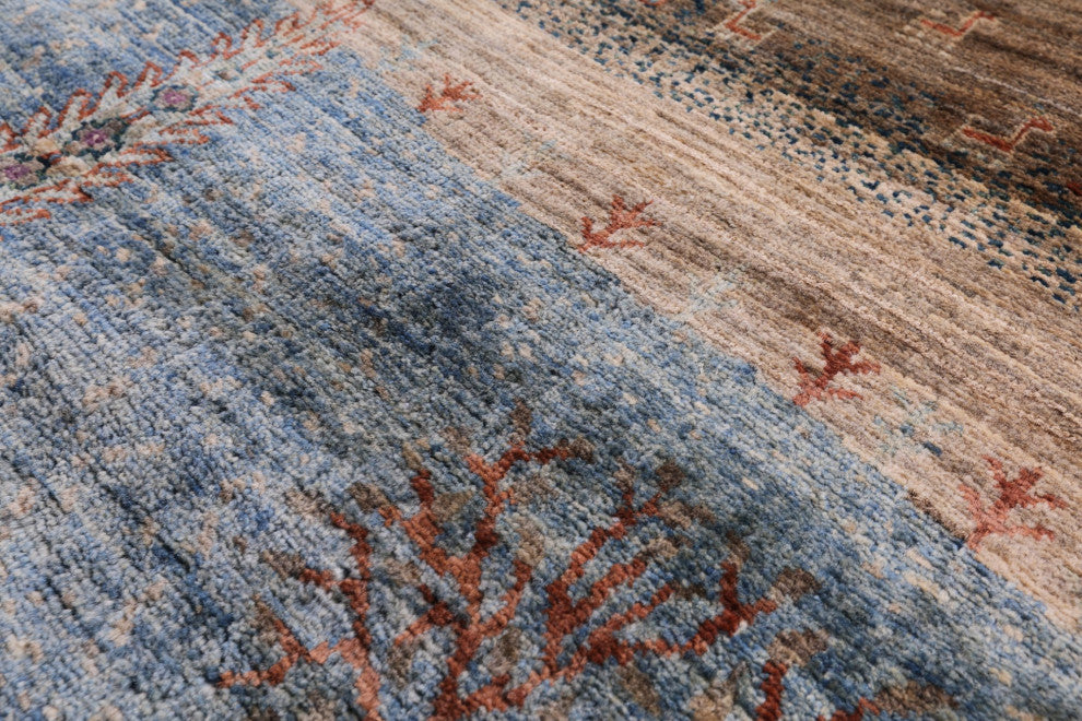 Persian Gabbeh Tribal Handmade Rug 8' 9" X 11' 7" Q9684