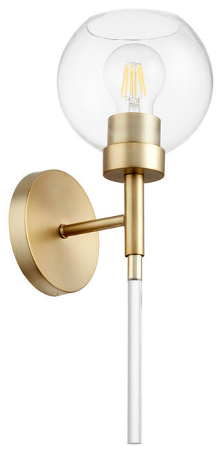 Quorum 5317-1-80 One Light Wall Mount, Aged Brass Finish