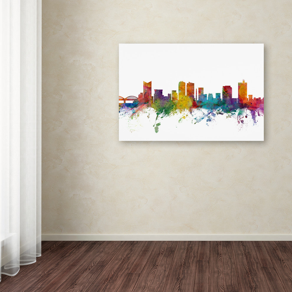 "Fort Worth, Texas Skyline" Canvas Art by Michael Tompsett