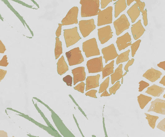 30x60" Tossed Pineapples, Geometric Print Beach Towel, Gold