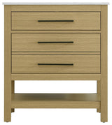 Home Living 30" Single Bathroom Vanity, Honey Brown