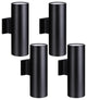 4 Pack 14" 5CCT LED Up Down Wall Lamp, Modern Dimmable Cylinder Porch Light