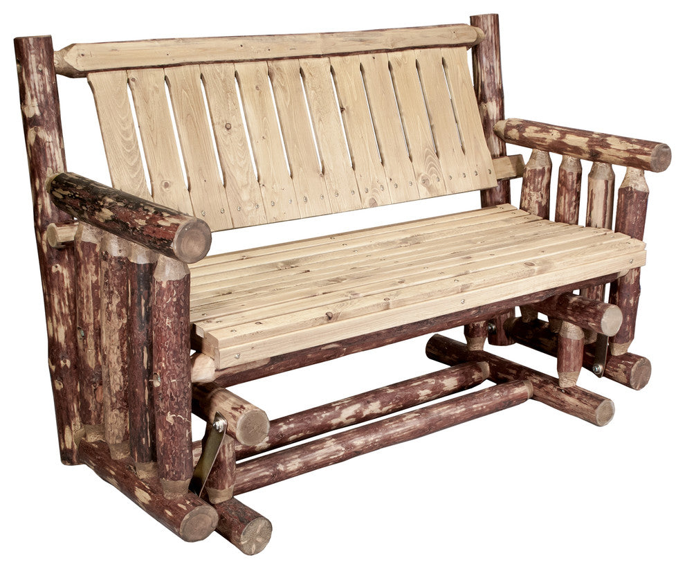 Glacier Country Collection Glider, Exterior Stain Finish