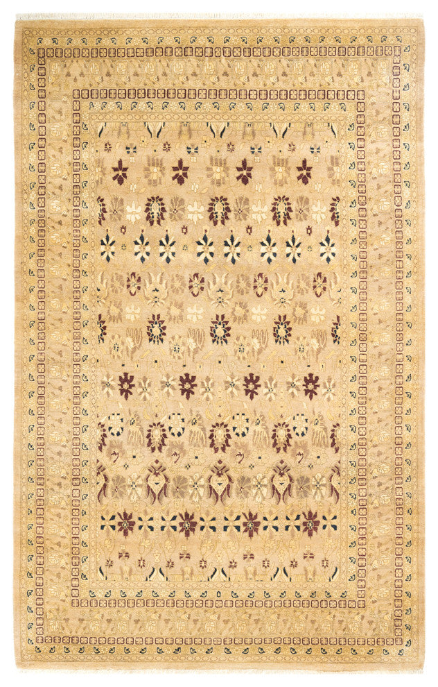 Mogul, One-of-a-Kind Hand-Knotted Area Rug Yellow, 5'10"x9'1"