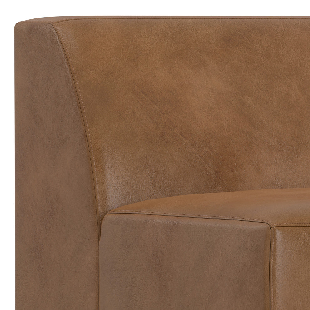 Rex Center Armless Sofa Module in Genuine Leather