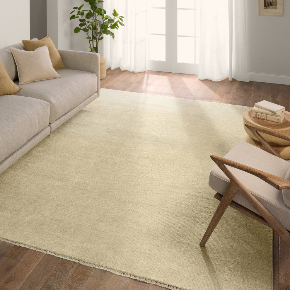Jaipur Living Origin Knotted Solid Area Rug, Ivory, 6'x9'