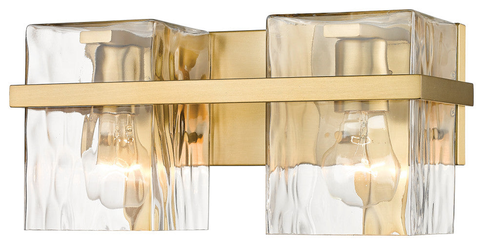 Zlite 1938-2V-MGLD 2-Light Vanity, Clear