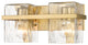 Zlite 1938-2V-MGLD 2-Light Vanity, Clear