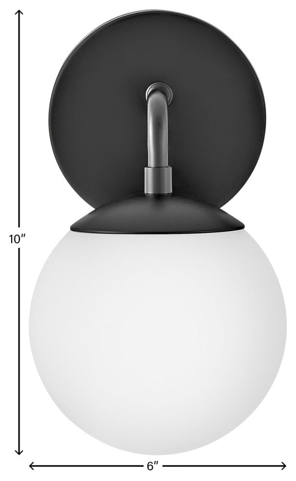 Lark Julep Bathroom Vanity Light, Black, 1 Light