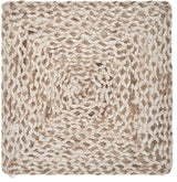 Woven Bleach and Organic Jute Table Top Set, 1'5"  X 1'5"