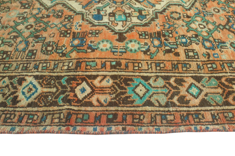 Fine Vintage Distressed Blagdon Rust/Brown Runner, 3'8x10'8