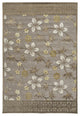 Weave & Wander Soho Mah Soft Chenille Rug, Pewter/DarkGreen, 5'3"x7'6"