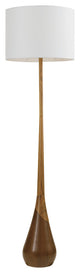Novogratz x Globe Harrington 65" Faux Wood Floor Lamp With White Fabric Shade