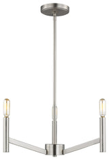 Vector 3-Light Chandelier, Brushed Nickel