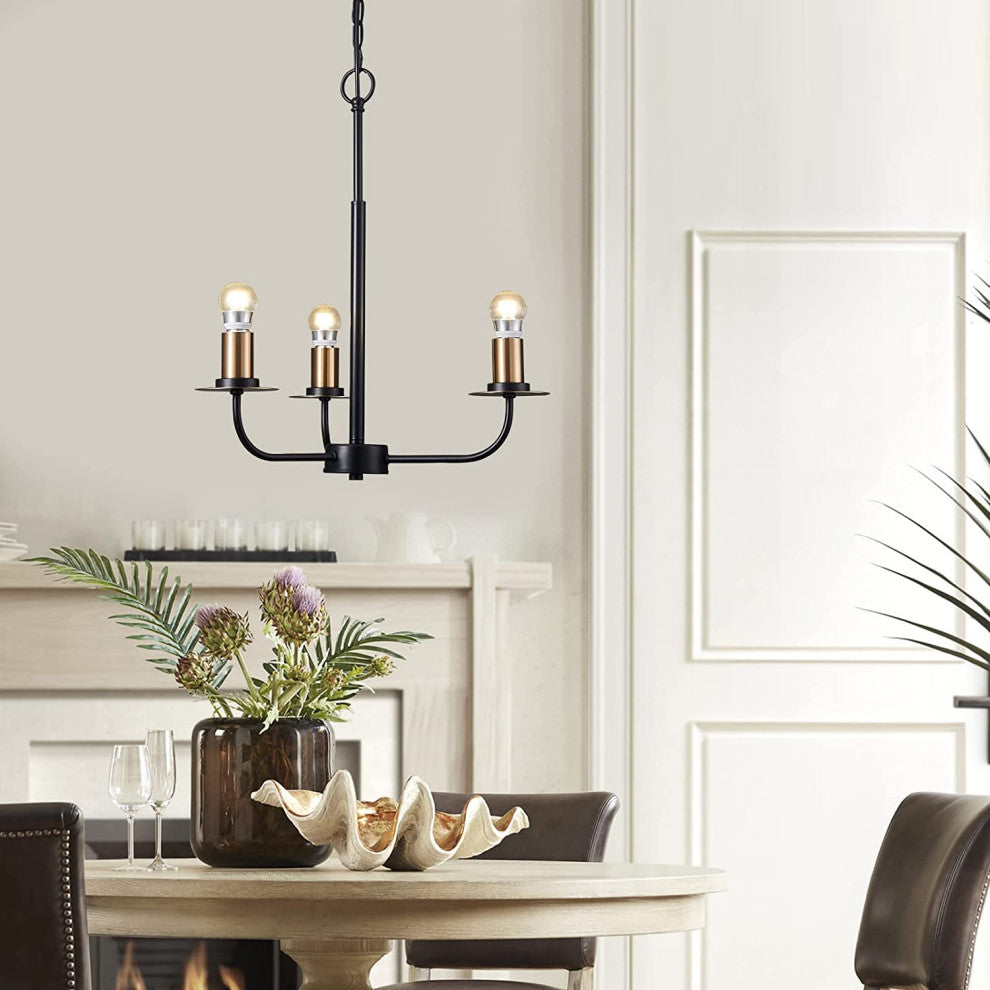 3 Light Island Pendant Light Black Farmhouse Chandelier