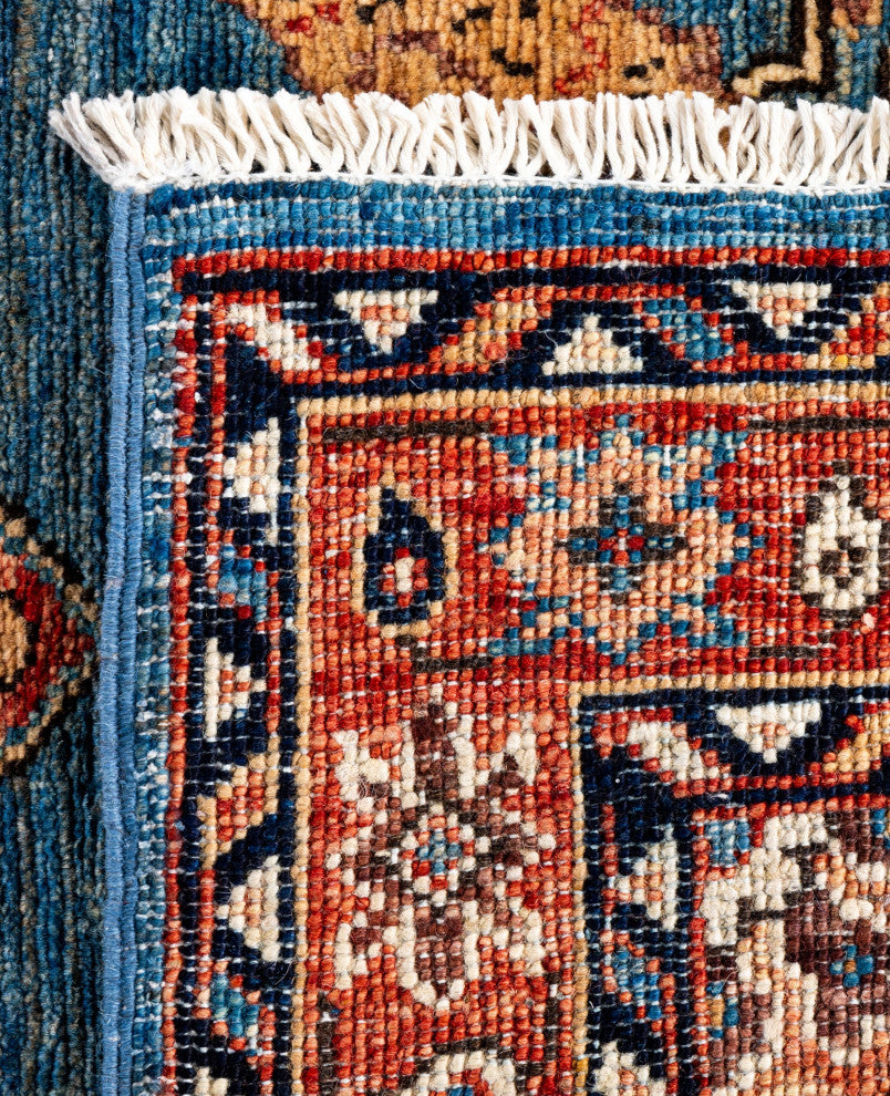 Serapi One-of-a-Kind Hand-Knotted Area Rug Light Blue, 3'0" x 5'4"