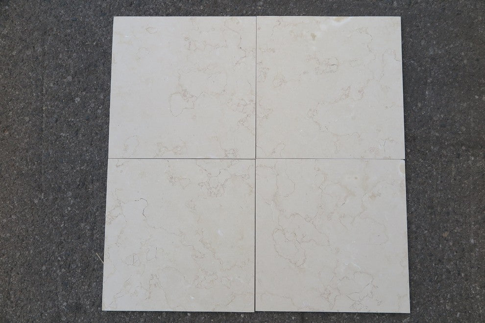 Golden Cream Limestone Tiles, Honed Finish, 4"x4" Sample