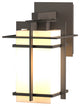 Tourou Downlight Outdoor Sconce, Coastal Dark Smoke Finish, Opal Glass