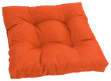 19" Squared Spun Polyester Tufted Dining Chair Cushion, Orange