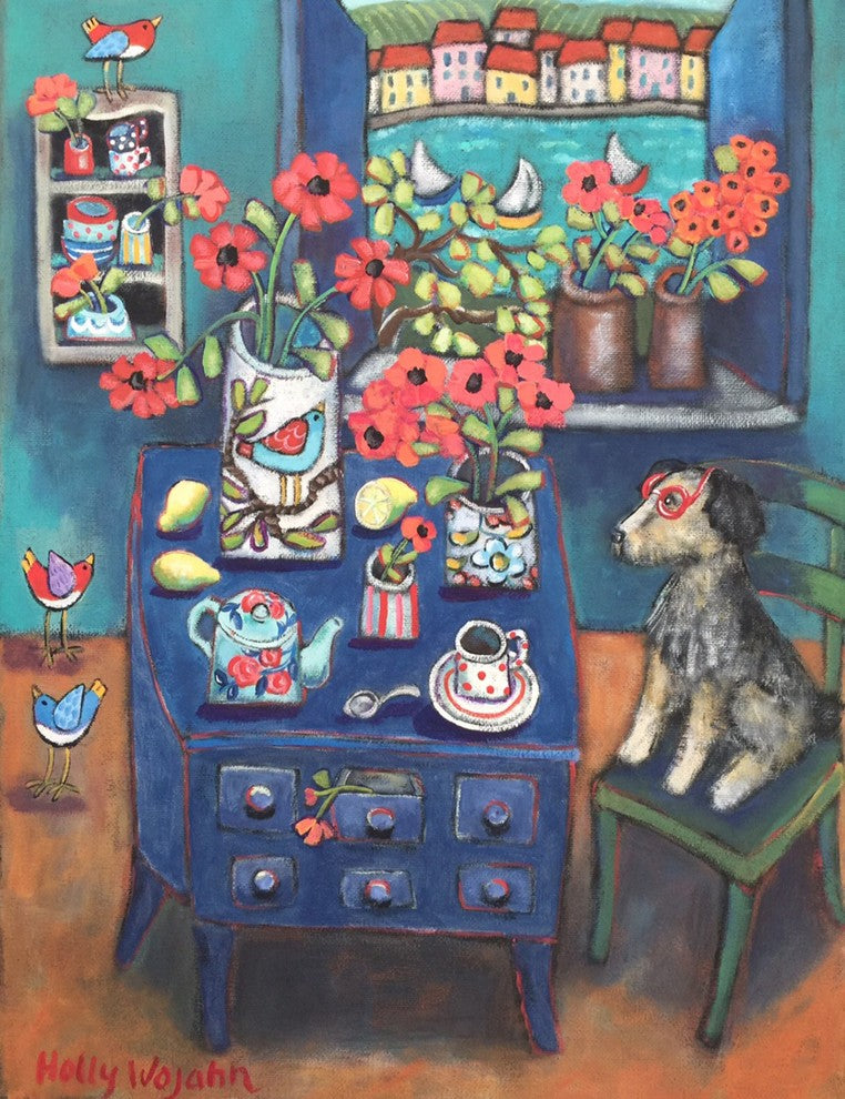 Marmont Hill, "A Sea View" by Holly Wojahn Painting on Wrapped Canvas, 40x52