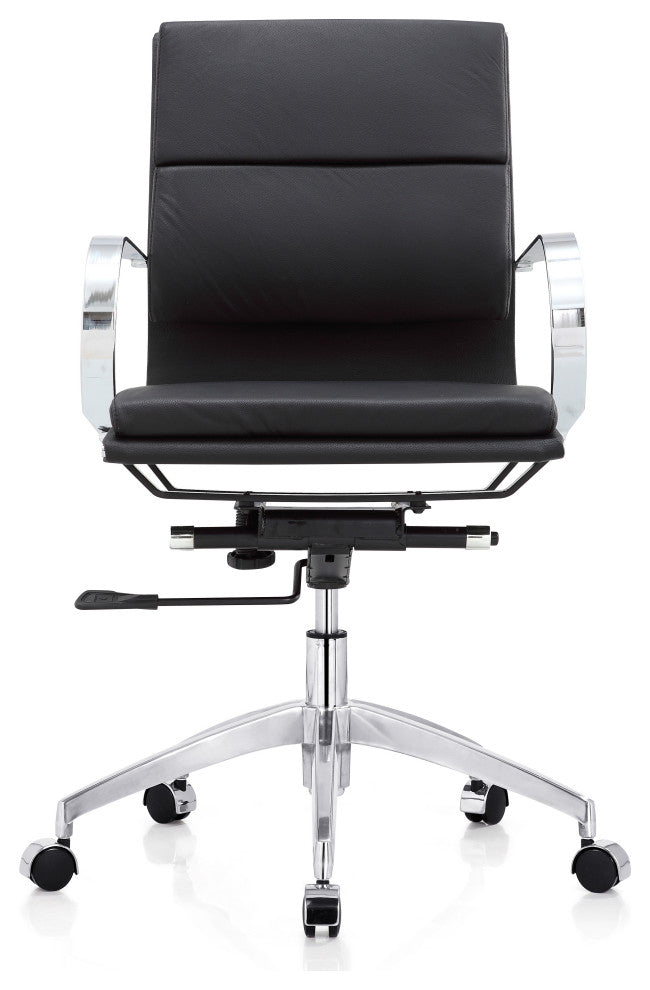 LuvModern Alera Swivel/Tilt Office Chair Soft Leather, Black