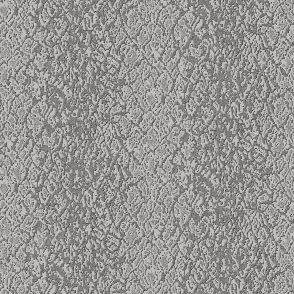 Modern Animal Textured Wallpaper, Snake, Silver Gray Gray, 1 Roll