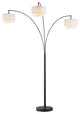 83" Double Shade LED Arched Floor Lamp