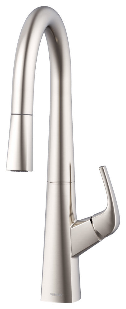 Vaughn Single Handle Pull-Down Kitchen Faucet, Stainless Steel