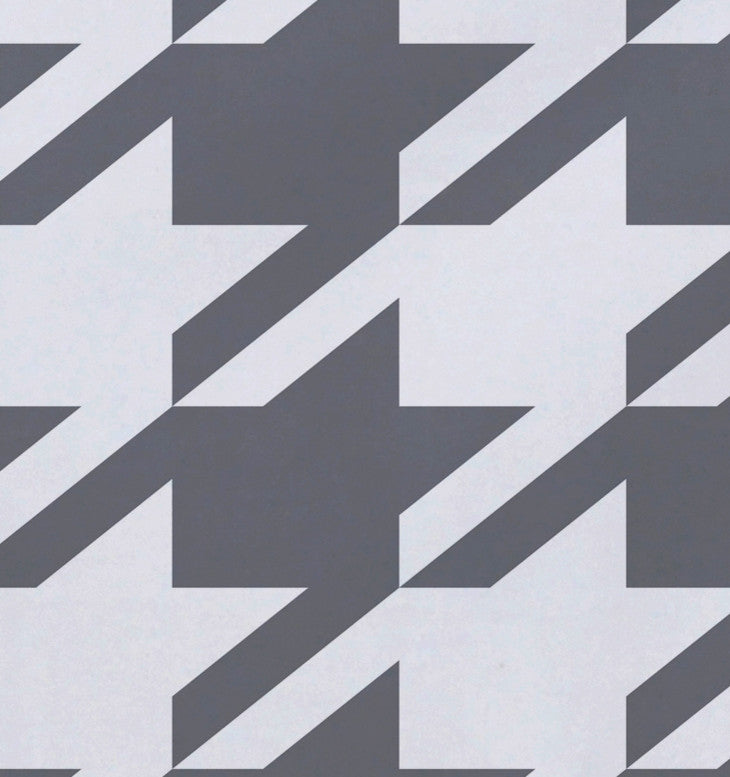 Houndstooth Geometric Print Placement, Classic Gray, Set of 4